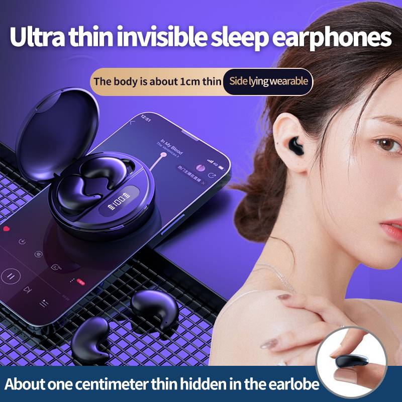 Wireless Bluetooth Headphones/Side Sleep/Noise Cancelling Earbuds/Invisible Sleep Headphones-790