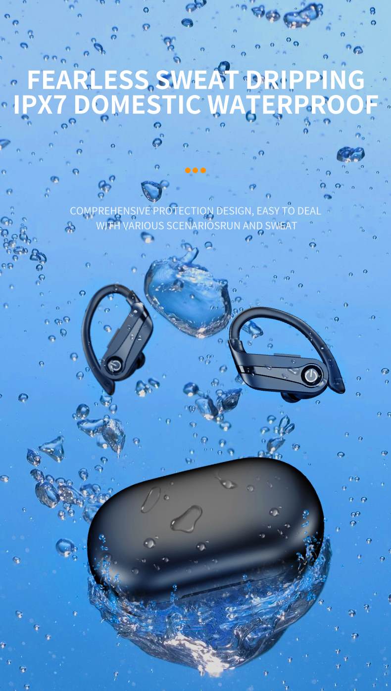 TWS wireless bluetooth earphones/high battery/in-ear/noise cancellation/long battery life/sports earphones-Q63-3