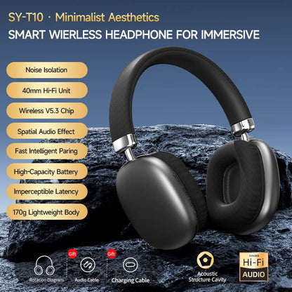 Bluetooth headset / long battery life / high-end sound quality / wireless noise cancelling headset /lightweight and comfortable/foldable-- SYT10