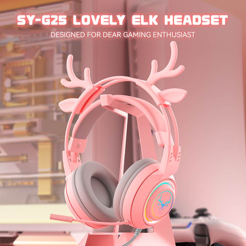 Cute cat ear/game computer headset/wired live streaming/headset/headset gaming headset-SYG25