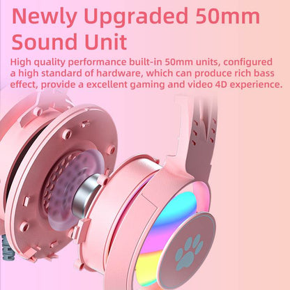 Cute cat ear/game computer headset/wired live streaming/headset/headset gaming headset-SYG25