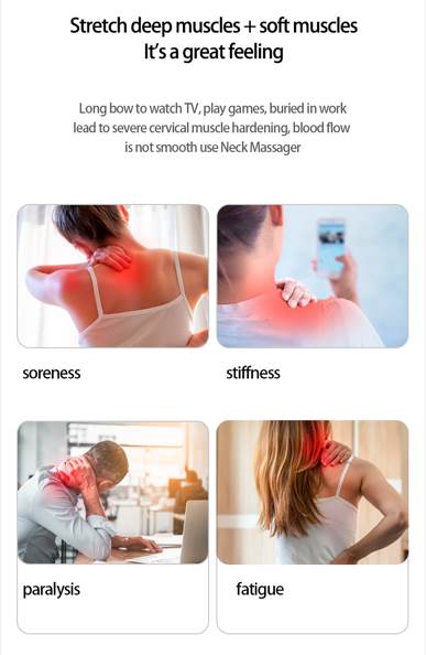 Cervical massager / home electric neck physiotherapy / neck protector / pulse heat compress / shoulder and neck kneading massager-H62