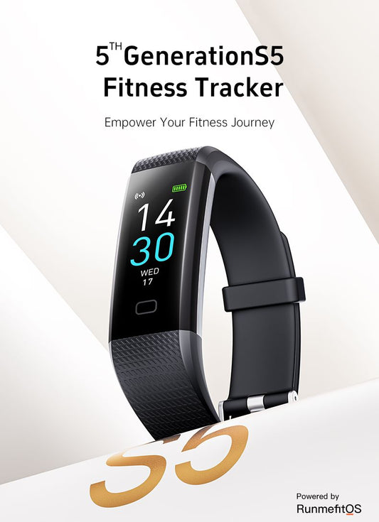 Smart Bracelet / Sports Bracelet / High Performance / Body Temperature and Blood Pressure Measurement / Fitness Tracker / Heart Rate Step-S5