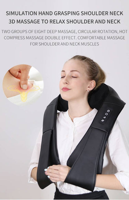 Neck massager/3D acupressure massager/constant temperature and constant heat, suitable for neck, back, shoulder, foot, leg, muscle pain relief-JHR2