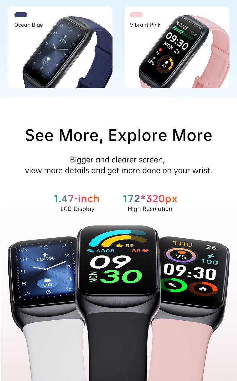 Smart Bracelet/1.47 Large Screen Bracelet/Heart Rate Step/Thin Sports Bracelet/Sports Watch-GTL2