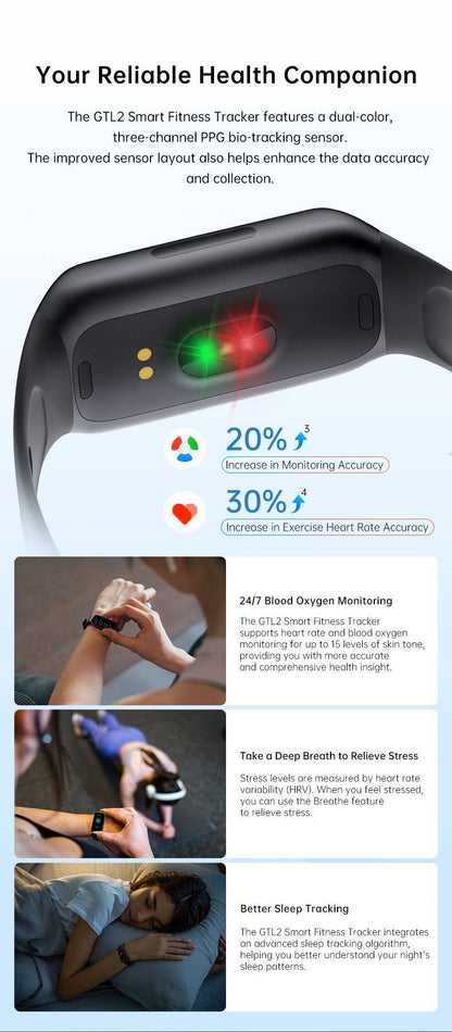 Smart Bracelet/1.47 Large Screen Bracelet/Heart Rate Step/Thin Sports Bracelet/Sports Watch-GTL2