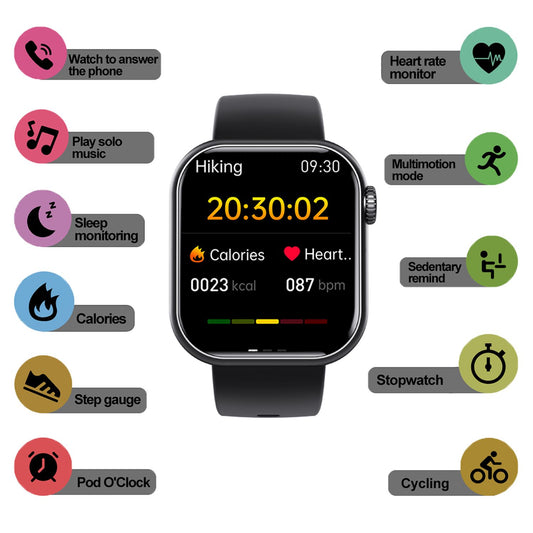 Smart Watch/Non-invasive Blood Sugar, Uric Acid, Blood Lipid Monitoring, Blood Pressure/Bluetooth Call Watch/Smart Black Technology-F108