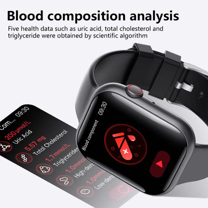 Smart watch/blood composition/blood lipids, uric acid monitoring/blood pressure, blood oxygen, sleep, bluetooth call-F58