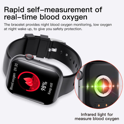 Smart watch/blood composition/blood lipids, uric acid monitoring/blood pressure, blood oxygen, sleep, bluetooth call-F58