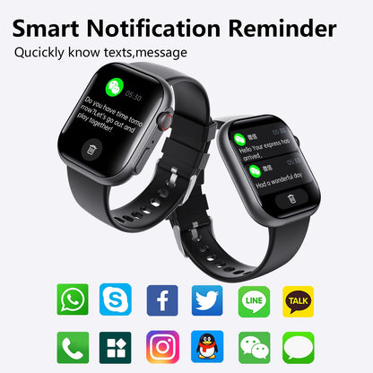 Measure blood sugar, heart rate, blood pressure, blood oxygen/health monitoring/SOS/Bluetooth call, smart watch/sports watch-F59