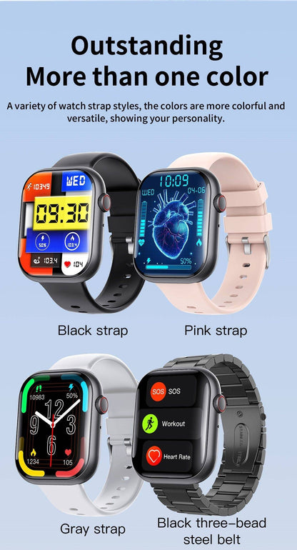 Bluetooth call watch/detect blood sugar, blood pressure, heart rate/multi-function/SOS alarm/exercise step counting-F70