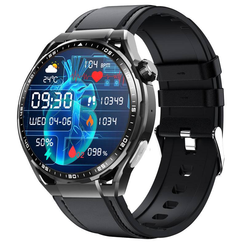 Men's watch multi-function round screen to measure blood sugar and blood lipids, ECG sports watch, Bluetooth call smart watch 1.55"-F200