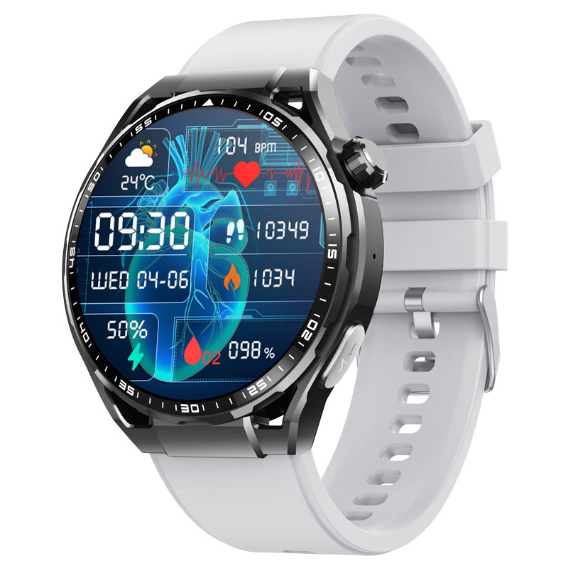 Men's watch multi-function round screen to measure blood sugar and blood lipids, ECG sports watch, Bluetooth call smart watch 1.55"-F200