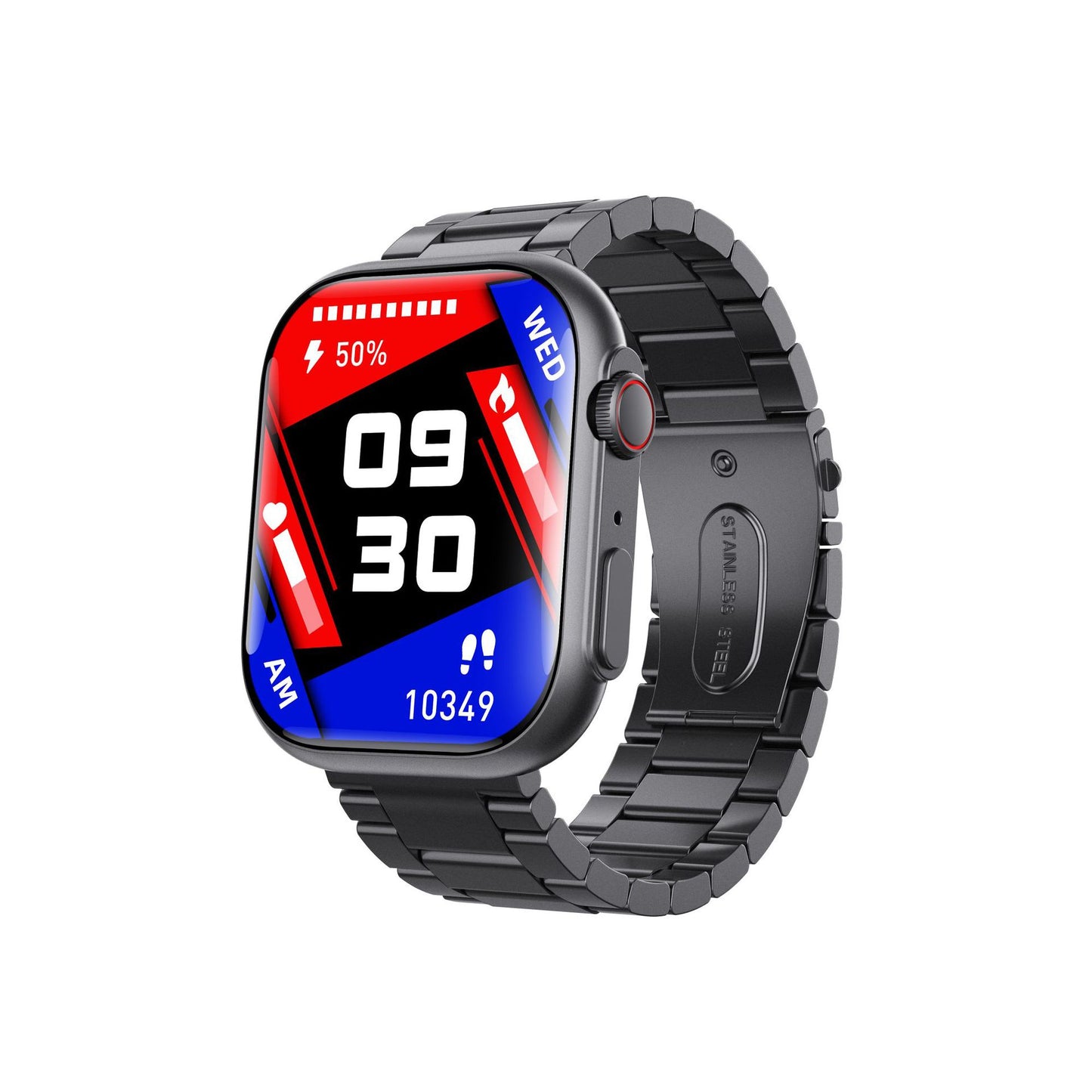 Measure blood sugar, heart rate, blood pressure, blood oxygen/health monitoring/SOS/Bluetooth call, smart watch/sports watch-F59